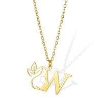 Simple Style Human Face Rabbit Stainless Steel 18k Gold Plated Pendant Necklace sku image 23