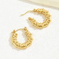 1 Pair IG Style Basic Commute Geometric Star Plating 201 Stainless Steel 18K Gold Plated Earrings main image 9