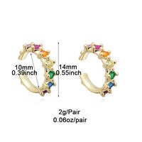 1 Pair Ig Style Classic Style Korean Style Round Heart Shape Plating Inlay Copper Zircon White Gold Plated Gold Plated Ear Studs main image 4