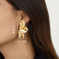 1 Pair Classical Lady Flower Copper Plating Gold Plated Ear Studs main image 6