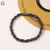 Simple Style Solid Color Rubber Band Metal Hair Tie 1 Piece sku image 2