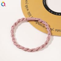 Simple Style Solid Color Rubber Band Metal Hair Tie 1 Piece sku image 1