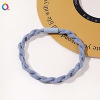 Simple Style Solid Color Rubber Band Metal Hair Tie 1 Piece sku image 3