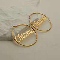 Wholesale Jewelry 1 Pair Basic Letter Alloy Earrings sku image 1