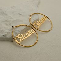 Wholesale Jewelry 1 Pair Basic Letter Alloy Earrings main image 4