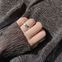 Simple Style Solid Color Rhombus Sterling Silver Open Rings In Bulk main image 2