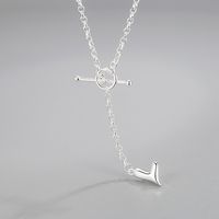 Ig Style Modern Style Heart Shape Sterling Silver Necklace In Bulk sku image 1