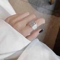 Einfacher Stil Einfarbig Sterling Silber Offener Ring In Masse main image 3