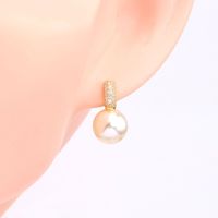 1 Pair Elegant Geometric Inlay Sterling Silver Zircon Earrings main image 2