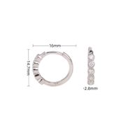 1 Pair Simple Style Geometric Inlay Sterling Silver Zircon Earrings sku image 5