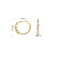 1 Pair Simple Style Geometric Inlay Sterling Silver Zircon Earrings sku image 6
