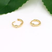 1 Pair Basic Modern Style Waves Inlay Sterling Silver Zircon Earrings main image 3