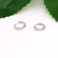 1 Pair Basic Modern Style Waves Inlay Sterling Silver Zircon Earrings main image 5