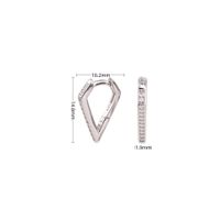 1 Paar Koreanische Art Geometrisch Inlay Sterling Silber Zirkon Ohrringe sku image 1