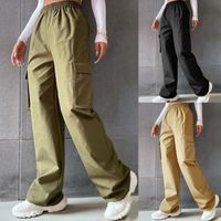 Women's Daily Street Casual Solid Color Full Length Cargo Pants main image 6