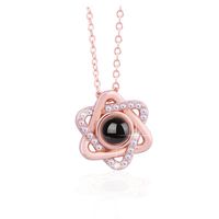 Fashion Letter Heart Shape Flower Alloy Women's Necklace 1 Piece sku image 74