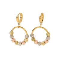 1 Paire Style IG Style Vintage Style Classique Cercle Rond Bande En Spirale Placage Acier Inoxydable Plaqué Or 18K Boucles D'oreilles main image 2