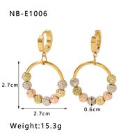 1 Pair IG Style Vintage Style Classic Style Circle Round Spiral Stripe Plating Stainless Steel 18K Gold Plated Drop Earrings sku image 1