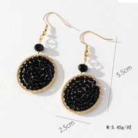 Wholesale Jewelry Simple Style Geometric Resin Mixed Materials Drop Earrings main image 4