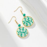 Wholesale Jewelry Simple Style Geometric Resin Mixed Materials Drop Earrings main image 3
