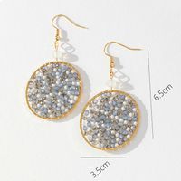 Wholesale Jewelry Simple Style Geometric Resin Mixed Materials Drop Earrings sku image 4