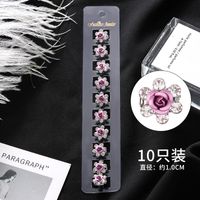 Fashion Rhinestone Beanie Buckle Hairpins Children Girls Small Hair Buckles sku image 17