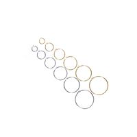 6 Pieces Basic Rock Modern Style Circle Plating 201 Stainless Steel 18K Gold Plated Earrings main image 1