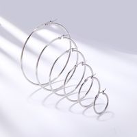 6 Pieces Basic Rock Modern Style Circle Plating 201 Stainless Steel 18K Gold Plated Earrings main image 8
