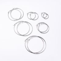 6 Pieces Basic Rock Modern Style Circle Plating 201 Stainless Steel 18K Gold Plated Earrings main image 7