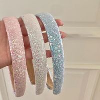 Elegant Streetwear Solid Color Sequin Cloth Hair Band main image 1