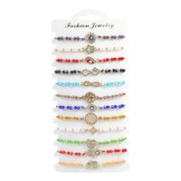 Sweet Solid Color Artificial Crystal Beaded Couple Drawstring Bracelets main image 1