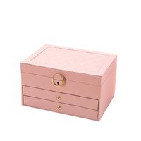 Basic Classic Style Solid Color Pu Leather Jewelry Boxes sku image 1