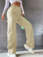 Women's Daily Street Casual Solid Color Full Length Cargo Pants main image 3