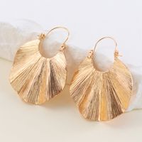 1 Pair Elegant Vintage Style Sector Solid Color Alloy Drop Earrings main image 6