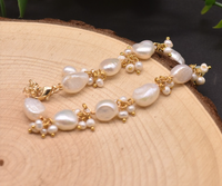 Retro Lady Solid Color Freshwater Pearl Beaded Plating 18k Gold Plated Bracelets sku image 36