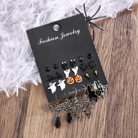 1 Set Gothic Vacation Cool Style Halloween Pattern Alloy Drop Earrings main image 3