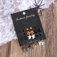 1 Set Gothic Vacation Cool Style Halloween Pattern Alloy Drop Earrings main image 4