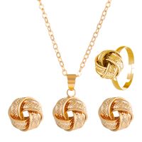 Ig Style Simple Style Geometric 14k Gold Plated Silver Plated Alloy Wholesale Rings Earrings Necklace sku image 6