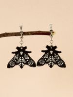 Wholesale Jewelry Funny Cat Bat Butterfly Arylic Drop Earrings Ear Cuffs sku image 4