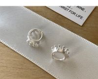 1 Pair Basic Crown Plating Sterling Silver Earrings sku image 1
