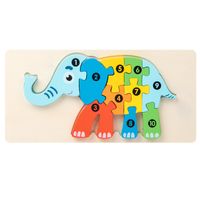Wooden Animal Traffic Shape Matching 3d Puzzle Children's Educational Toys Wholesale sku image 38