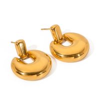 1 Pair IG Style Round Plating 316 Stainless Steel  Drop Earrings main image 5