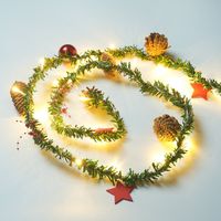 Christmas Fashion Star Pine Cones Plastic Copper Wire Party Lightings sku image 14