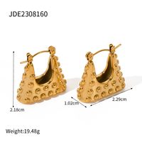 1 Pair Ig Style Square Plating Stainless Steel 18k Gold Plated Earrings sku image 1