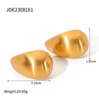 1 Pair Ig Style Water Droplets Plating Stainless Steel 18k Gold Plated Ear Studs sku image 1