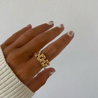 Vintage Style Simple Style Solid Color Alloy Women's Rings sku image 1