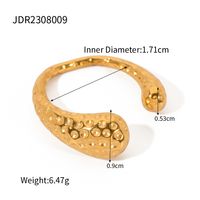 Ig Style Asymmetrical Solid Color Stainless Steel Plating 18k Gold Plated Open Rings sku image 2