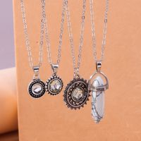 Elegant Geometric Zinc Alloy Inlay Artificial Gemstones Women's Layered Necklaces main image 5