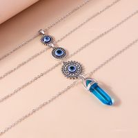 Elegant Geometric Zinc Alloy Inlay Artificial Gemstones Women's Layered Necklaces main image 9