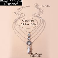 Elegant Geometric Zinc Alloy Inlay Artificial Gemstones Women's Layered Necklaces main image 10